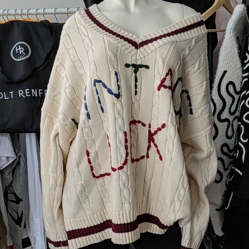 Vintage Lucky Knit Sweater Plus Size